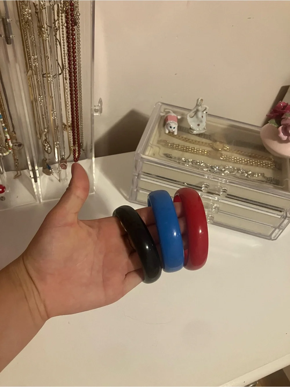 Black, Blue & Red Bangle Set - Women Accessories